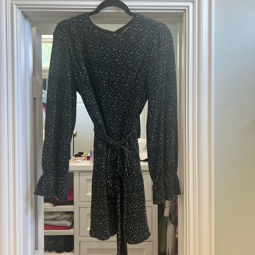 Giana Bini Black & Green Flower Dress